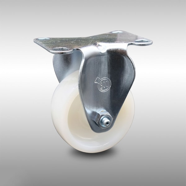 3 Inch SS Nylon Wheel Rigid Top Plate Caster